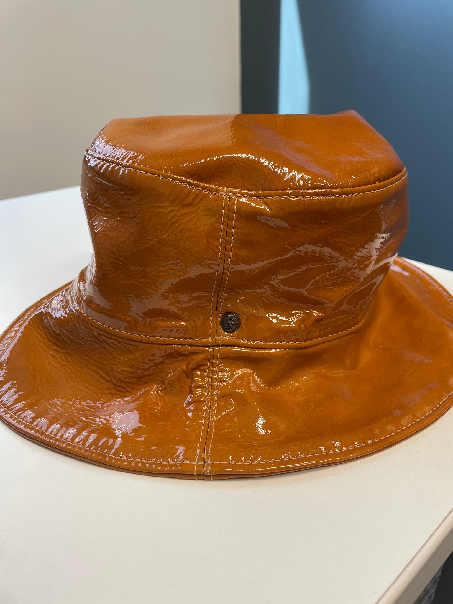 Chrome Hearts Caramel Patent Leather Bucket Hat