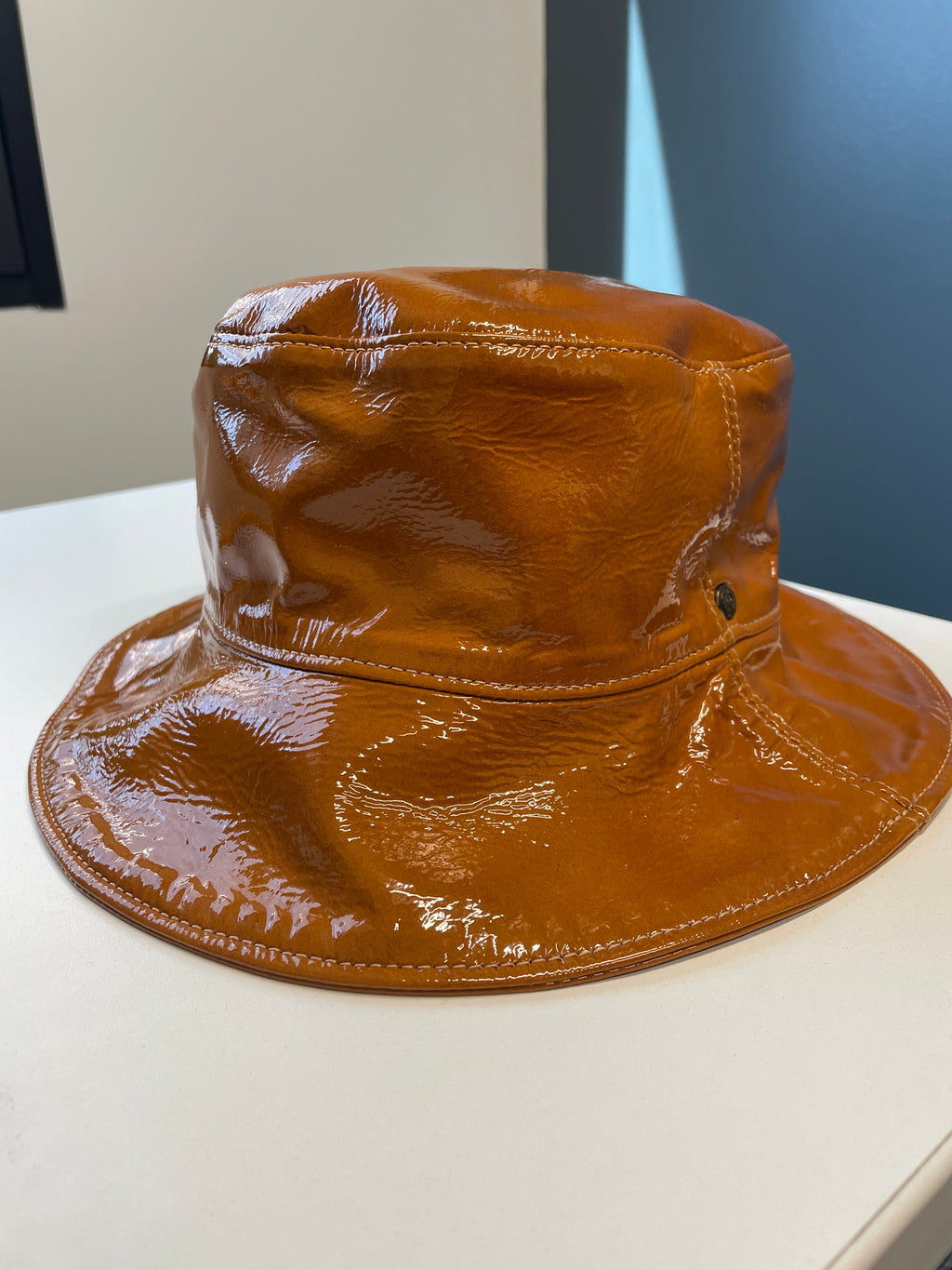 Chrome Hearts Caramel Patent Leather Bucket Hat