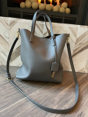 Saint Laurent North/South Shopping Bag in Grey