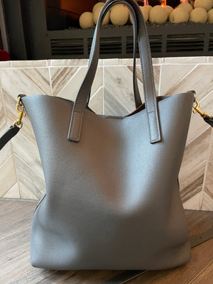 Saint Laurent Paris Toy Shopping Bag in Grey