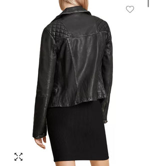 All Saints Cargo Quilted Leather Biker Jacket