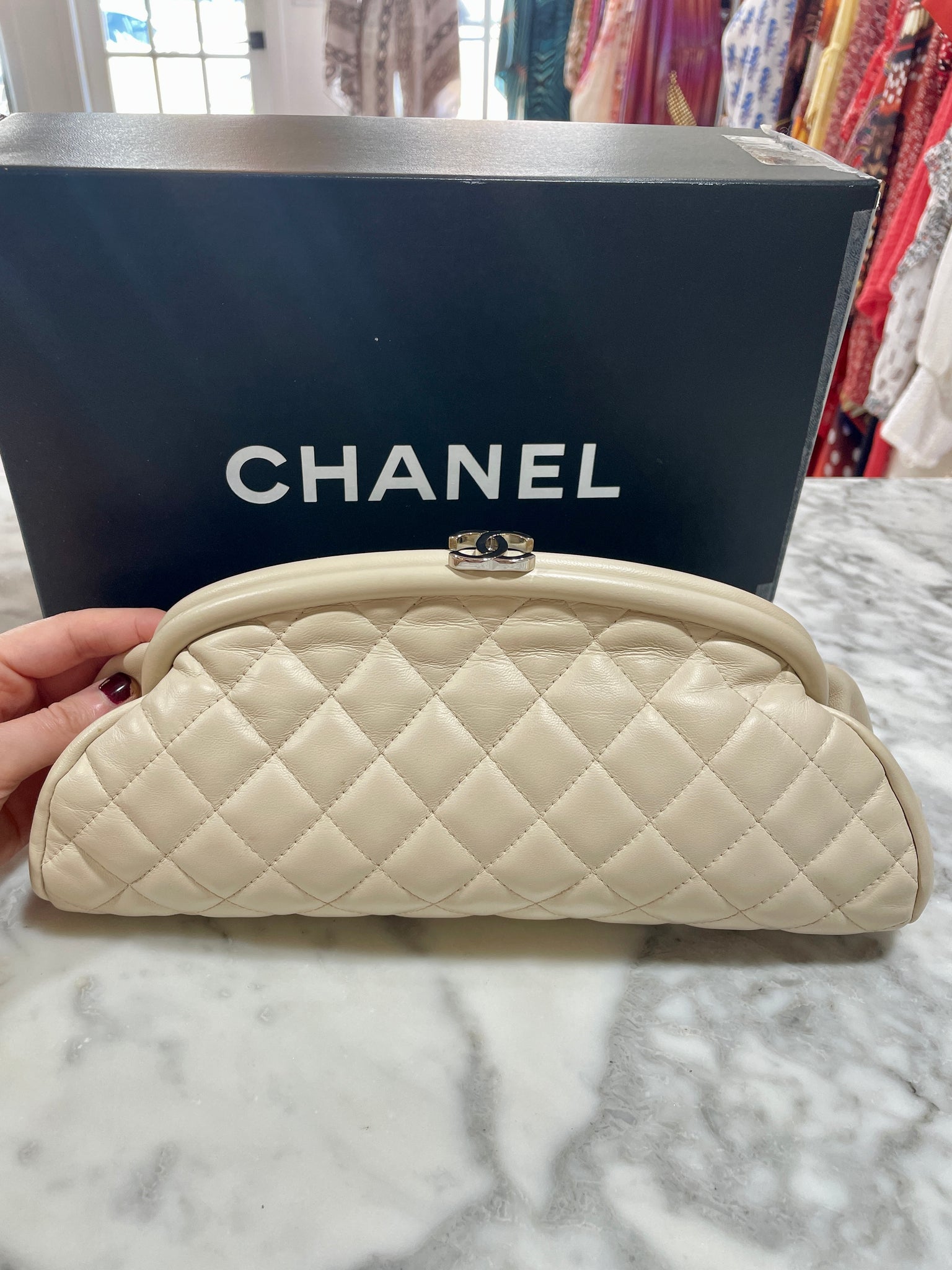 CHANEL Timeless Classic Quilted Lambskin Clutch