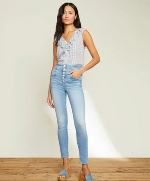 Veronica Beard Katherine Corset Skinny Jeans in Nova