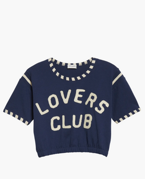 Saint Laurent Lovers Club Crop Graphic Tee